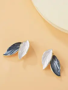 EL REGALO Gold-Plated Leaf Shaped Studs Earrings