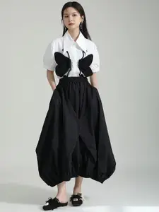 JC Collection Women A-Line Midi Skirt
