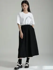 JC Collection A-Line Midi Skirt