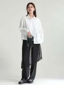 JC Collection Bow Detailed Casual Shirt
