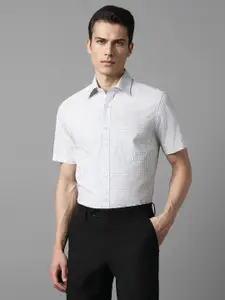 Louis Philippe Micro Checked Classic Pure Cotton Formal Shirt