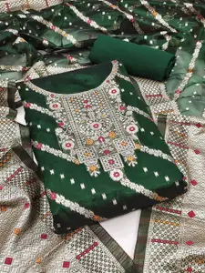LeeliPeeri Designer Ethnic Motifs Woven Design Unstitched Dress Material