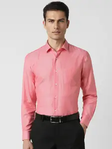 Peter England Slim Fit Spread Collar Formal Shirt