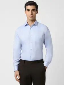 Van Heusen Textured Spread Collar Pure Cotton Formal Shirt