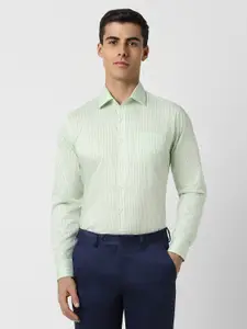 Van Heusen Slim Fit Gingham Checks Long Sleeves Cotton Formal Shirt