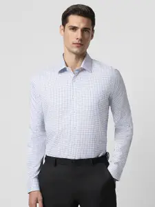Van Heusen Slim Fit Checked Spread Collar Pure Cotton Formal Shirt