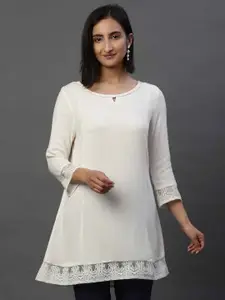 AURELIA Woven Design Straight Kurti