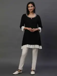 AURELIA Keyhole Neck A-Line Kurti