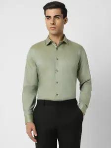 Van Heusen Self Design Pure Cotton Casual Shirt