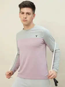 Technosport Colourblocked Slim Fit T-shirt