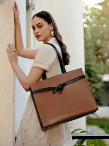 HIE Stylish Farah Women Solid Two Handles Shopper Tote Handbag