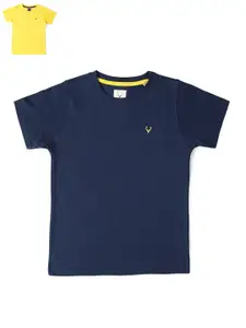 Allen Solly Junior Boys Pack of 2 Round Neck Short Sleeves Cotton Regular T-shirt