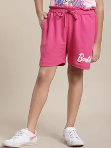 Kids Ville Girls Barbie Printed Shorts
