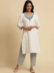 W Women Straight Cotton Kurta