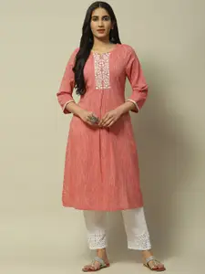 Rangriti Women Ethnic Motifs Yoke Design Thread Work Kurta