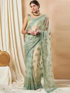 Saree mall Embellished Sequinned Net Sarees