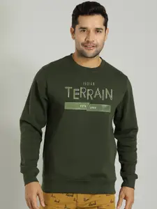 Indian Terrain Typgraphy Printed Pullover