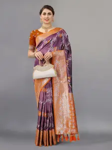 HIRAPARA ENTERPRICE  Ethnic Motifs Woven Design Zari Pure Silk Banarasi Saree