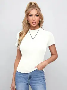 Stylecast X Slyck Round Neck Fitted Top