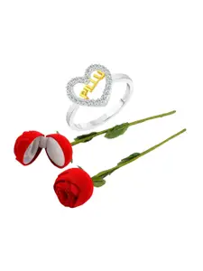 Vighnaharta Rhodium Plated Finger Ring