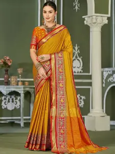 SILKWEAR Woven Design Zari Silk Cotton Mysore Silk Saree
