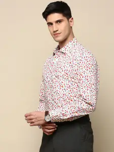 INVICTUS Standard Slim Fit Printed Cotton Formal Shirt