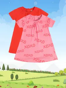 MINI KLUB Infants Pack Of 2 Print A-Line Dresses