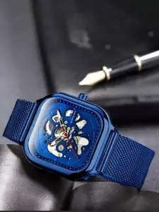 GIORDANO Men Bracelet Style Straps Analogue Automatic Watch GZ-50081-33
