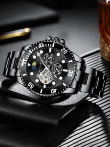 GIORDANO Men Stainless Steel Bracelet Style Straps Analogue Automatic Watch GZ-50083-44
