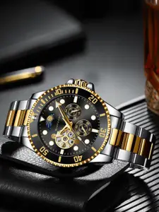 GIORDANO Men Stainless Steel Bracelet Style Straps Analogue Automatic Watch GZ-50083-33