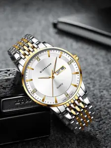 GIORDANO Men Stainless Steel Bracelet Style Straps Analogue Watch GZ-50086-11