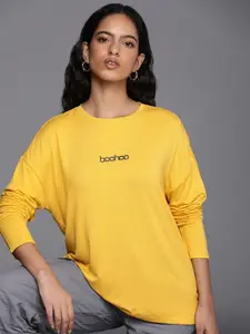 Boohoo Women Brand Logo Printed T-shirt