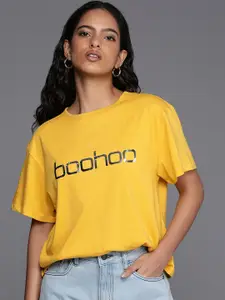 Boohoo Women Brand Logo Printed T-shirt