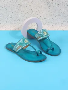 Metro Printed Leather One Toe Flats