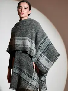 KHALEEJ Woollen Longline Poncho Sweater
