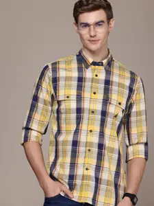 Nautica Pure Cotton Slim Fit Opaque Checked Casual Shirt