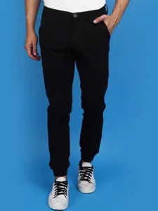 V-Mart Men Regular Fit Mid-Rise Twill Cotton Joggers