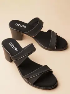 Ozuri Open Toe Block Heels