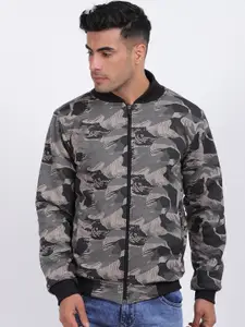 BAESD Storm-Fit Camouflage Printed Windcheater Water Resistant Cotton Bomber Jacket