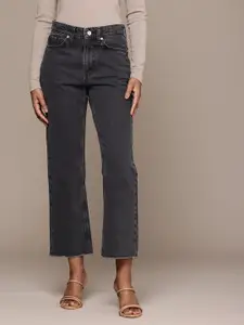 MANGO Women Blanca Light Fade Cropped Pure Cotton Jeans