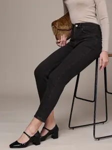 MANGO Women High-Rise New Mom Fit Light Fade Stretchable Jeans