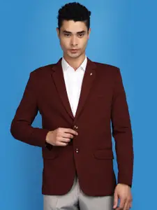V-Mart Notched Lapel Long Sleeves Lycra Single-Breasted Blazer