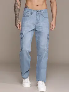 Roadster Men Relaxed Fit Light Fade Stretchable Cargo Jeans