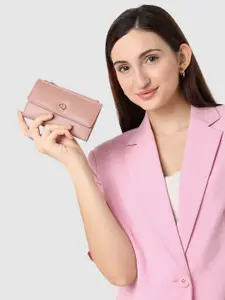 Caprese Women Textured Three Fold Wallet