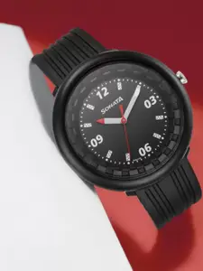 Sonata Men Embellished Dial & Straps Analogue Watch 77121PP05W