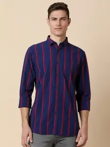 Allen Solly Custom Fit Vertical Striped Pure Cotton Casual Shirt