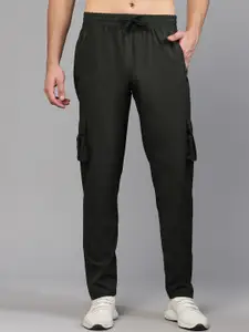 UZARUS Men Mid-Rise Cargo Track Pants