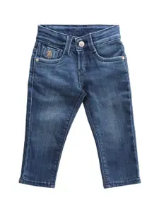 U.S. Polo Assn. Kids Boys Classic Slim Fit Low Distress Light Fade Stretchable Jeans