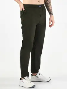 SQUIREHOOD Men Mid-Rise Cotton Twill Track Pant