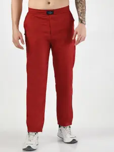 SQUIREHOOD Men Relaxed-Fit Mid-Rise Cotton Twill Sports Track Pant
